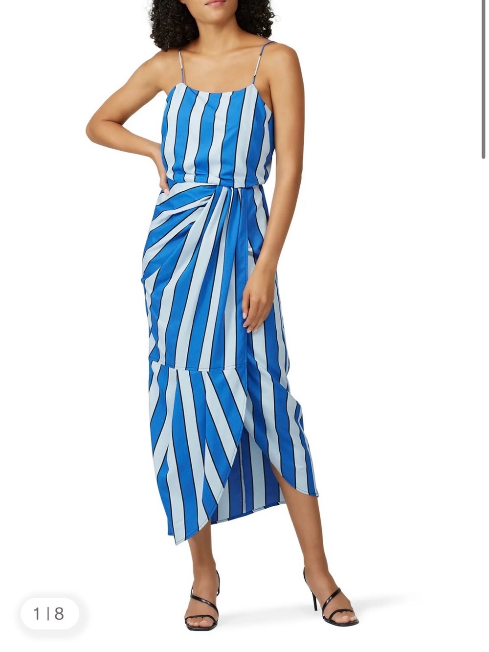 Derek Lam 10 Crosby Sarong Wrap Cami Dress Striped Size 4